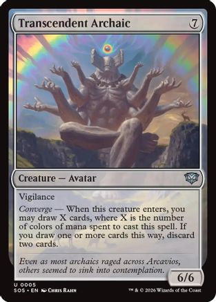 Transcendent Archaic (SOS-005) - Secrets of Strixhaven Foil [Uncommon]