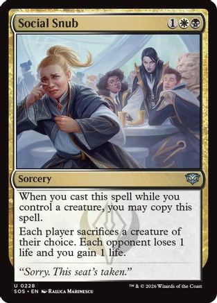 Social Snub (SOS-228) - Secrets of Strixhaven [Uncommon]