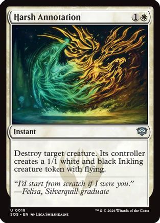 Harsh Annotation (SOS-018) - Secrets of Strixhaven [Uncommon]
