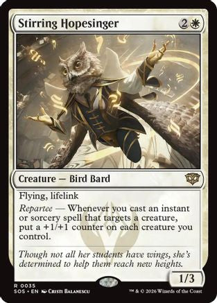 Stirring Hopesinger (SOS-035) - Secrets of Strixhaven Foil [Rare]