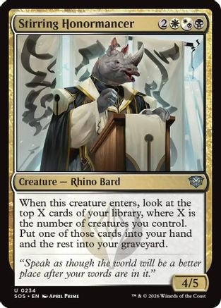 Stirring Honormancer (SOS-234) - Secrets of Strixhaven Foil [Uncommon]
