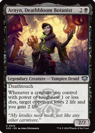 Arnyn, Deathbloom Botanist (SOS-074) - Secrets of Strixhaven Foil [Uncommon]