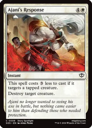 Ajani's Response (SOS-006) - Secrets of Strixhaven [Common]