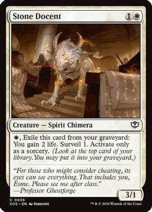 Stone Docent (SOS-036) - Secrets of Strixhaven [Common]
