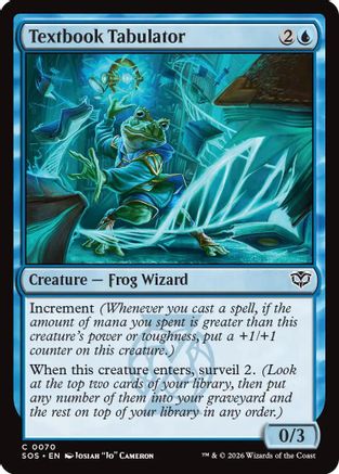 Textbook Tabulator (SOS-070) - Secrets of Strixhaven Foil [Common]
