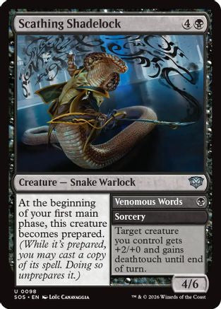 Scathing Shadelock (SOS-098) - Secrets of Strixhaven [Uncommon]