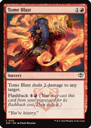 Tome Blast (SOS-135) - Secrets of Strixhaven [Common]