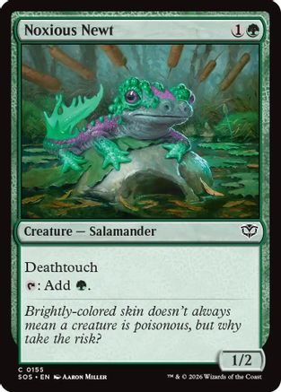 Noxious Newt (SOS-155) - Secrets of Strixhaven Foil [Common]