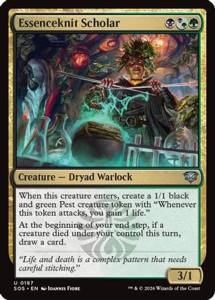 Essenceknit Scholar (SOS-187) - Secrets of Strixhaven Foil [Uncommon]