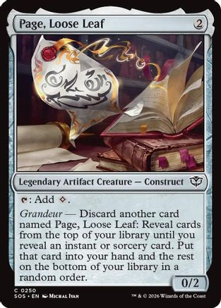 Page, Loose Leaf (SOS-250) - Secrets of Strixhaven [Common]