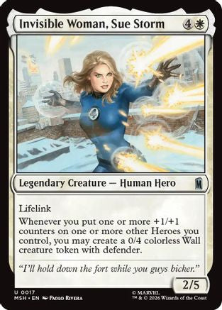 Invisible Woman, Sue Storm (MSH-017) - Marvel Super Heroes Foil [Uncommon]