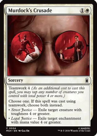 Murdock's Crusade (MSH-024) - Marvel Super Heroes [Common]