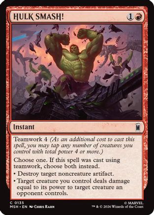 HULK SMASH! (MSH-135) - Marvel Super Heroes Foil [Common]