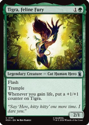 Tigra, Feline Fury (MSH-191) - Marvel Super Heroes [Uncommon]
