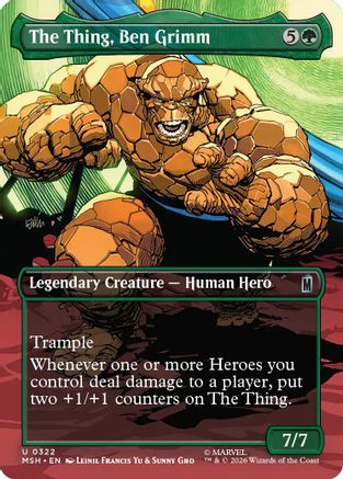 The Thing, Ben Grimm (Borderless) (MSH-322) - Marvel Super Heroes [Uncommon]