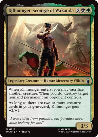 Killmonger, Scourge of Wakanda (MSH-218) - Marvel Super Heroes [Uncommon]