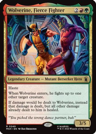 Wolverine, Fierce Fighter (MSH-240) - Marvel Super Heroes [Rare]