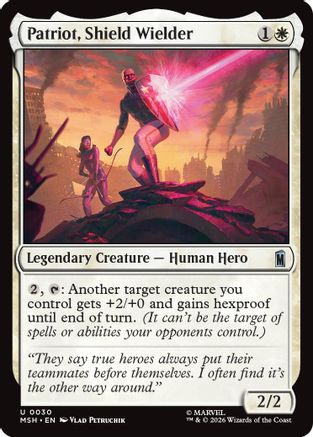 Patriot, Shield Wielder (MSH-030) - Marvel Super Heroes Foil [Uncommon]
