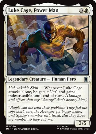 Luke Cage, Power Man (MSH-020) - Marvel Super Heroes [Uncommon]