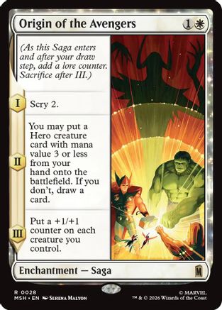 Origin of the Avengers (MSH-028) - Marvel Super Heroes [Rare]