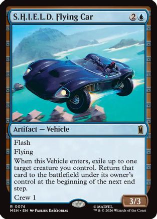 S.H.I.E.L.D. Flying Car (MSH-074) - Marvel Super Heroes [Rare]