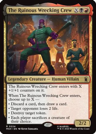 The Ruinous Wrecking Crew (MSH-224) - Marvel Super Heroes [Rare]