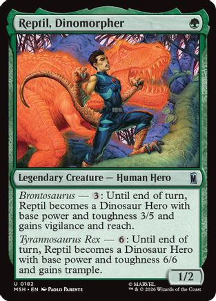 Reptil, Dinomorpher (MSH-182) - Marvel Super Heroes [Uncommon]