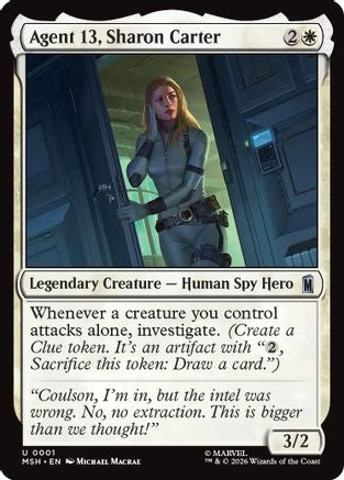Agent 13, Sharon Carter (MSH-001) - Marvel Super Heroes [Uncommon]