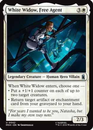 White Widow, Free Agent (MSH-042) - Marvel Super Heroes Foil [Uncommon]