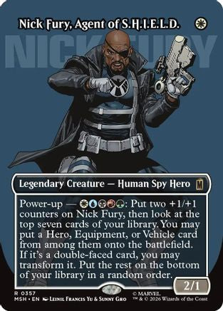 Nick Fury, Agent of S.H.I.E.L.D. (Borderless) (0357) (MSH-357) - Marvel Super Heroes Foil [Rare]