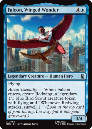 Falcon, Winged Wonder (MSH-052) - Marvel Super Heroes [Uncommon]