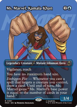 Ms. Marvel, Kamala Khan (Borderless) (MSH-361) - Marvel Super Heroes [Rare]