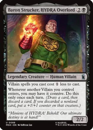 Baron Strucker, HYDRA Overlord (MSH-088) - Marvel Super Heroes Foil [Uncommon]