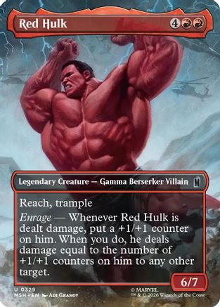 Red Hulk (Borderless) (MSH-329) - Marvel Super Heroes [Uncommon]