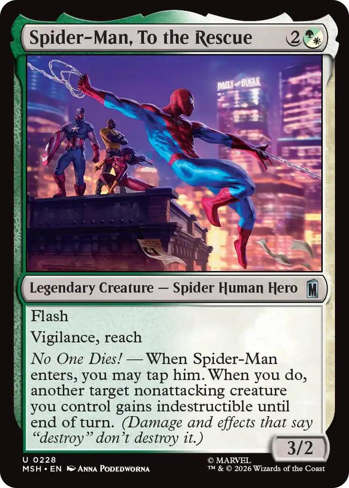 Spider-Man, To the Rescue (MSH-228) - Marvel Super Heroes [Uncommon]
