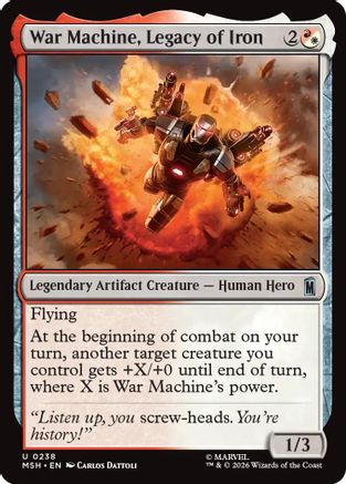 War Machine, Legacy of Iron (MSH-238) - Marvel Super Heroes [Uncommon]