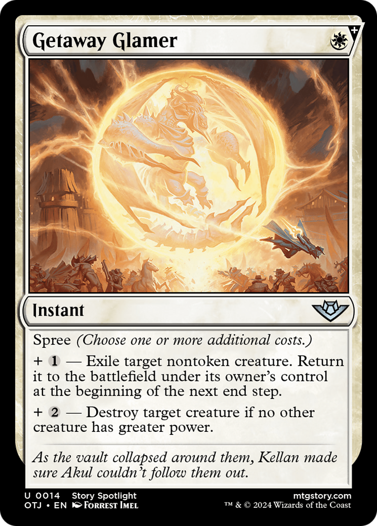 Getaway Glamer (OTJ-014) - Outlaws of Thunder Junction: (spree) Foil [Uncommon]