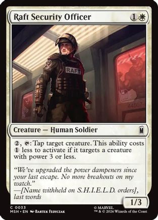 Raft Security Officer (MSH-033) - Marvel Super Heroes [Common]