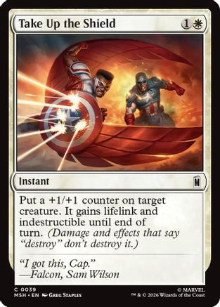 Take Up the Shield (MSH-039) - Marvel Super Heroes [Common]