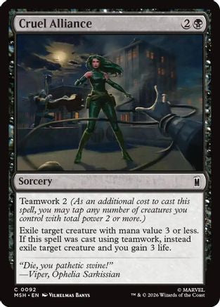 Cruel Alliance (MSH-092) - Marvel Super Heroes Foil [Common]
