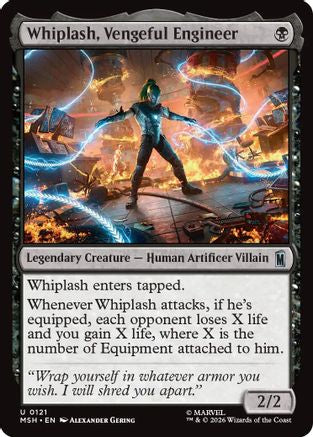 Whiplash, Vengeful Engineer (MSH-121) - Marvel Super Heroes [Uncommon]