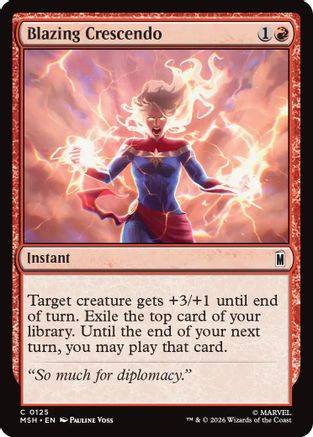 Blazing Crescendo (MSH-125) - Marvel Super Heroes [Common]