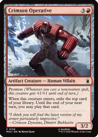 Crimson Operative (MSH-126) - Marvel Super Heroes [Common]