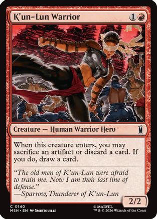 K'un-Lun Warrior (MSH-140) - Marvel Super Heroes [Common]