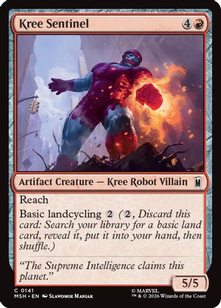 Kree Sentinel (MSH-141) - Marvel Super Heroes Foil [Common]