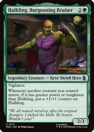 Hulkling, Burgeoning Bruiser (MSH-173) - Marvel Super Heroes [Uncommon]