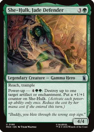 She-Hulk, Jade Defender (MSH-188) - Marvel Super Heroes [Uncommon]