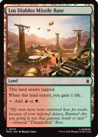 Los Diablos Missile Base (MSH-270) - Marvel Super Heroes Foil [Land]