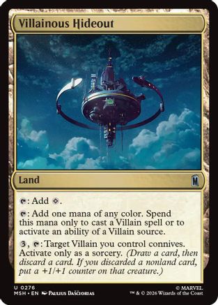 Villainous Hideout (MSH-276) - Marvel Super Heroes Foil [Uncommon]