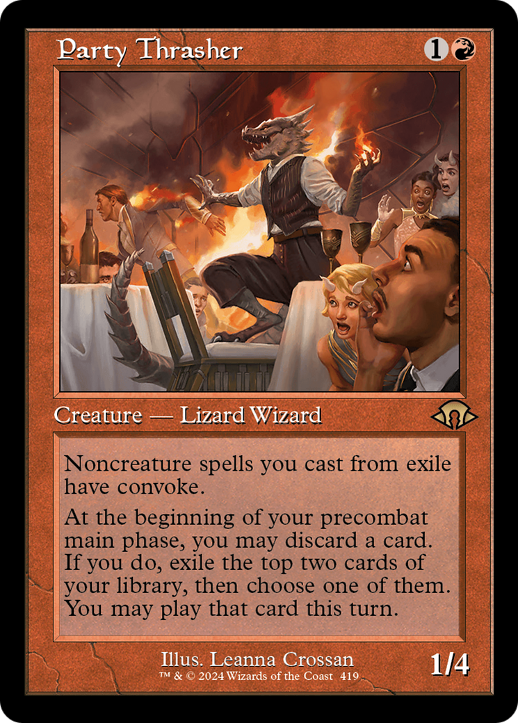 Party Thrasher (MH3-419) - Modern Horizons 3 [Rare] Retro Frame